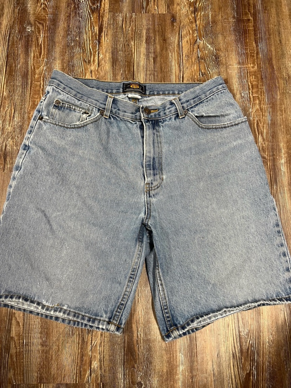 Vintage Y2K Route 66 blue denim jorts Size 34